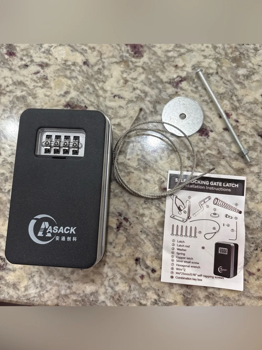 Black Combination Key Lock Box - Secure Home Storage